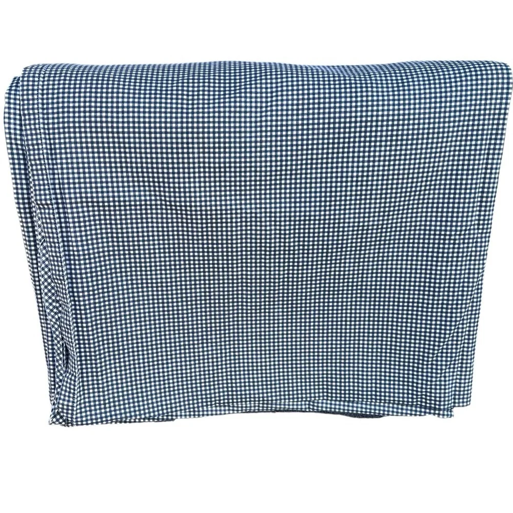 Vintage Ralph Lauren Wendy Small Gingham Blue King Size Flat Sheet READ